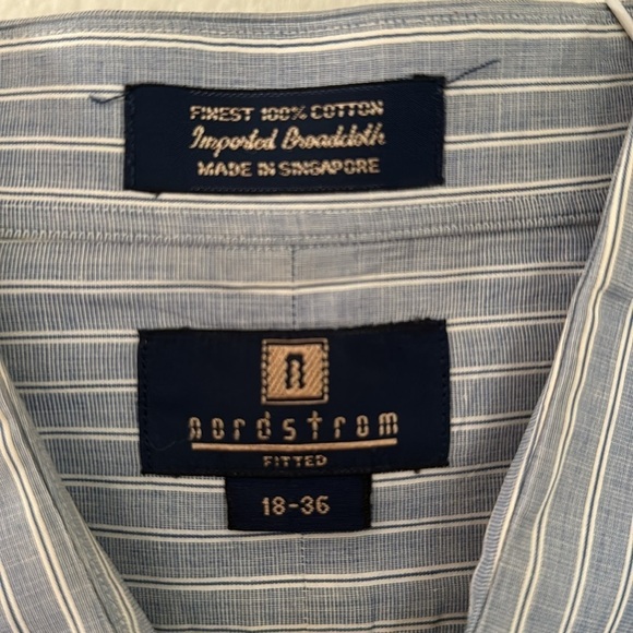 Nordstrom Long Sleeve Button Down Dress Shirt 18/36 - Picture 3 of 3